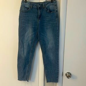 Versace V 19 69 abbigliamento sportivo srl high rise raw hem jeans size 28/6